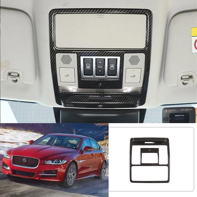 For Jaguar XE 2016-2019 Carbon Fiber Front Reading Light Frame Cover Trim 1PCS