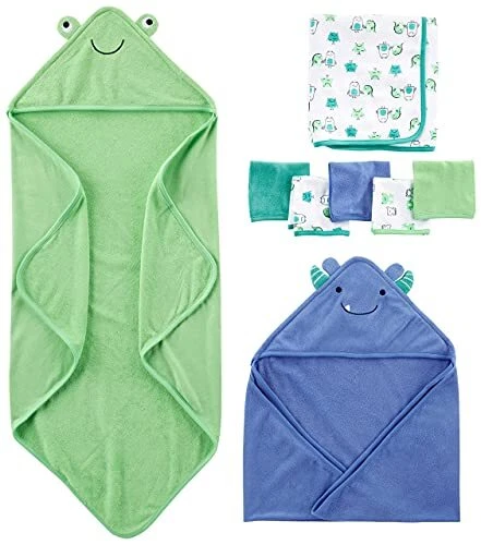 Unisex Babies' 8-Piece Towel and Washcloth Set, Multipacks
