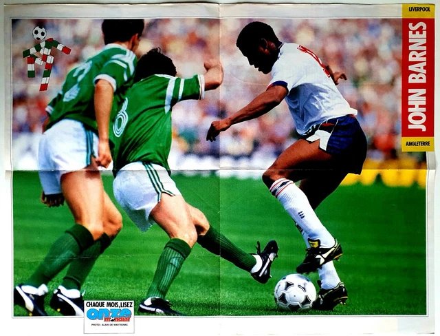 POSTER ONZE MONDIAL FOOTBALL 1990 BEBETO VASCO DE GAMA BRASIL