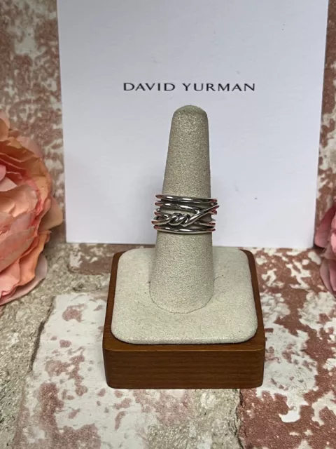 DAVID YURMAN 14mm Continuance Ring in Sterling Silver Size 8