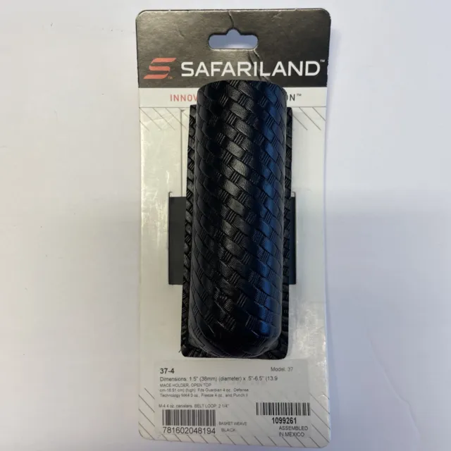 Safariland Model 37 Open Top OC/Mace Holder Black Basket Weave 1 37-4