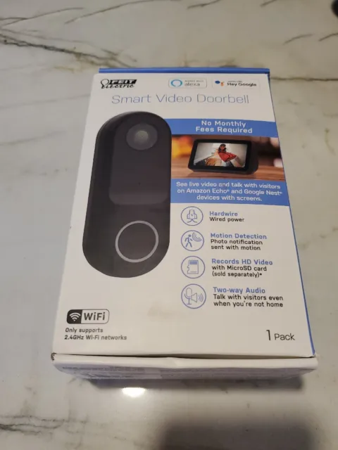 Feit Electric Doorbell Camera, 2.4 GHz WiFi, No Subscription, Local Recording