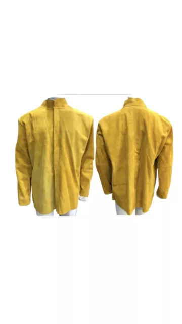 Premium Gold leather Welders Safety jacket Extra large