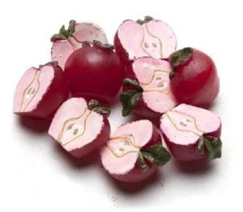 Desmond's Candles Red Apple 4 oz. Incrustaciones de cera de alimentos falsos