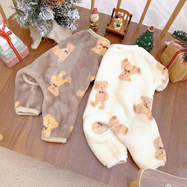 Haustier Plüsch Overall Samt Schlafanzug Hund Kleidung Welpe Pullover Winter