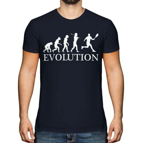 Tennis Evolution Of Uomo T-Shirt Regalo Racchetta Abbigliamento