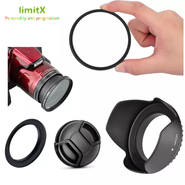 UV Filter Lens Hood Adapter ring For Nikon B600 B700 P610 P600 P530 P520 P510