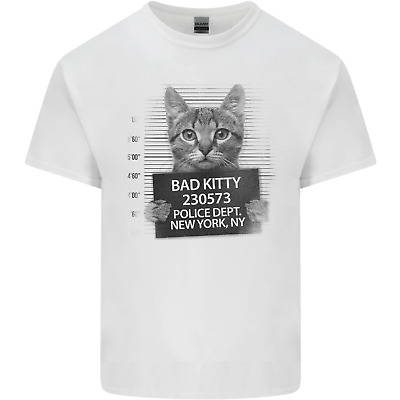 Bad Kitty New York City POLICE DEPT. Cotone da Uomo T-Shirt Tee Top