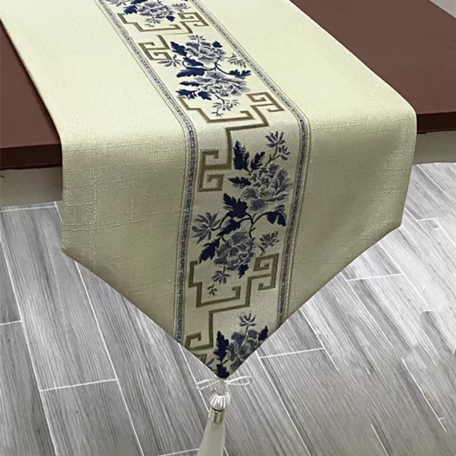 1pc Cinese Jacquard Runner da Tavolo Panno Nappa Morbido Cucina Cena Decorazione