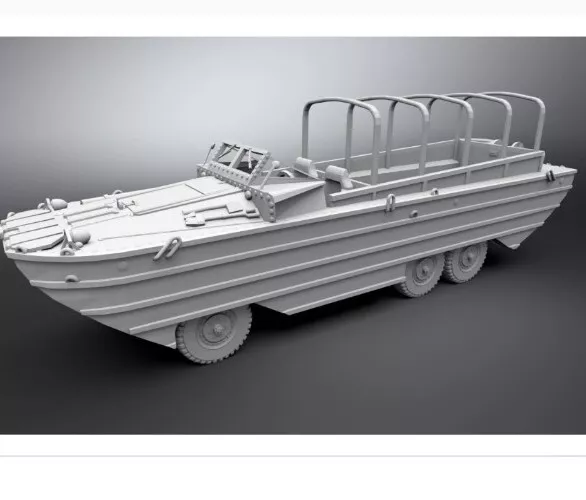 DUKW Amphibious Vehicle Ww2   1/24th Resin Printed