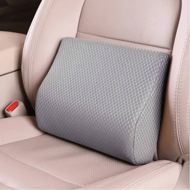 Memory Foam Lumbar Support Pillow for Car - Mid/Lower Back Support Cushion for C
