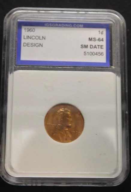 1960 Lincoln Head Cent Small Date -Stunning Toning - Lot 0009