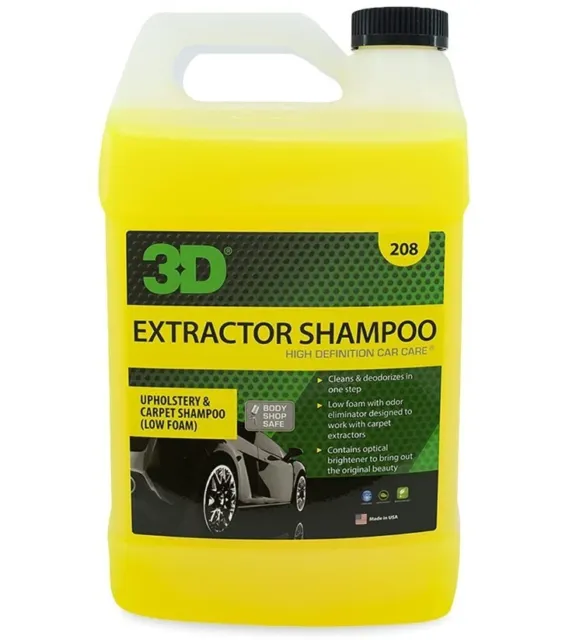 3D Extractor Carpet Cleaner Shampoo for Machine Use - Upholstery Cleaner, Stain