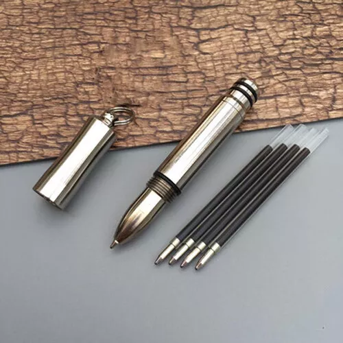 New Titanium Mini Tactical Ball Point Pen Gift Ballpoint Pocket Gel Pen