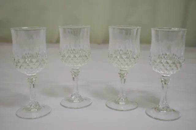 Vintage 5” Beautiful Small Crystal Liquor Pedestal Stemmed Glass Set of 4