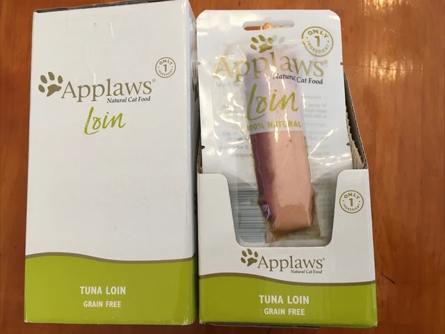Caja de 12 APPLAWS lomo de atún entero 1,06 oz golosinas naturales para gatos - caducidad 12/6/2023 🙂