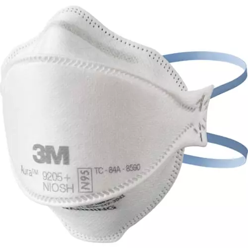 3M™ Aura 9205+ N95 NIOSH Protective Disposable Face Mask Particulate Respirator