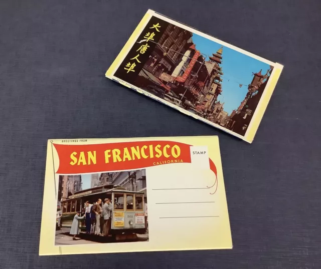 Unused Souvenir Postcard Fold Out Color San Francisco