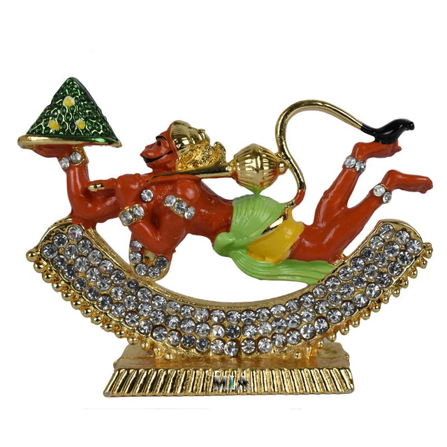 FLYING LORD HANUMAN Ji Idol Car Dashboard Metal Statue Home Decor
