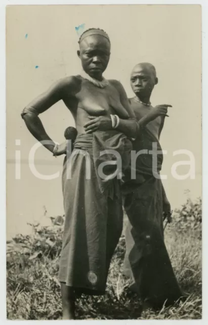 Unclassified - CPA - CONGO BELGE / ZAIRE / RDC - Jeunes filles Mandibu -  Woman Girl Girls demi nue nude Enfant Kid Kind Ethnic Black