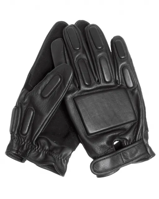 Mil-Tec Security Handschuhe Leder Schwarz Lederhandschuhe Schutzhandschuhe S-XXL