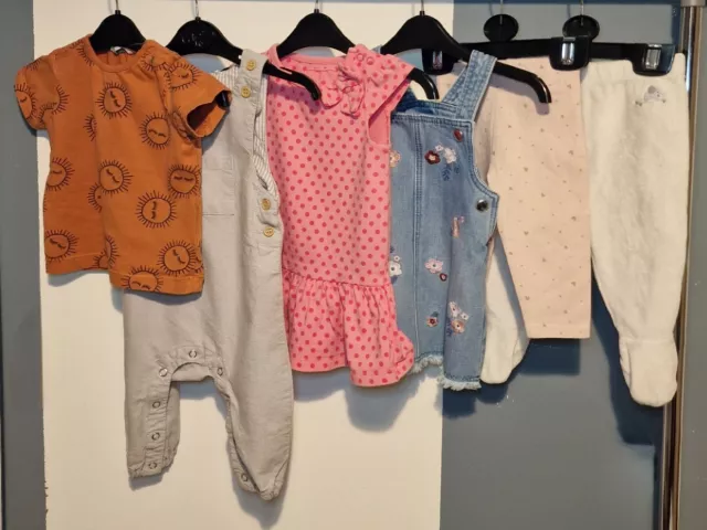 Baby Girls clothes bundle Age 3-6mths.6pcs.Used.Perfect condition. Mixed Brands.