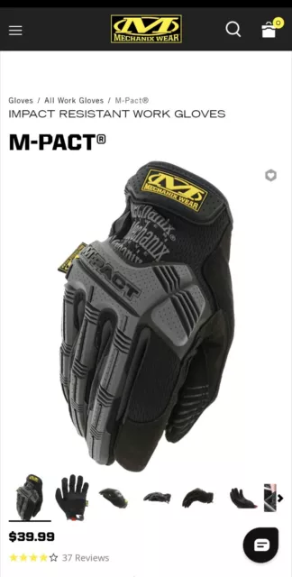 Mechanix MPact Gloves Black and Grey XLarge MPT-58-011