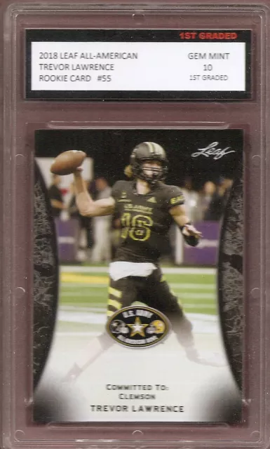 Trevor Lawrence 2018 Leaf All-American 1St Graded 10 Rookie Card Clemson/Jaguars