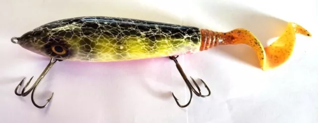 SINKING GLIDE Bait With Soft Tail. Musky Muskie Pike Lure. $40.00