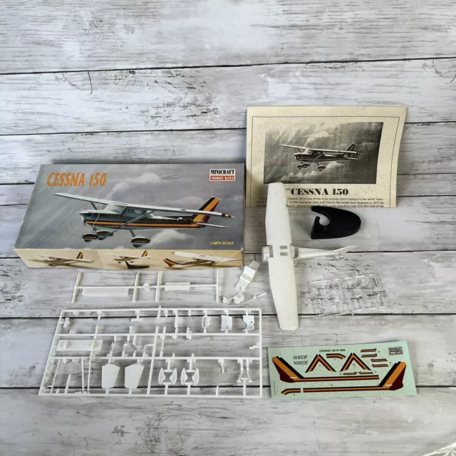 Minicraft CESSNA 150 Model Kit 1:48 #11608 Skill Level 2 Sport Plane Opened Box