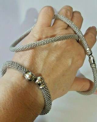 Fope girocollo collana collier tipo fope oro bianco white gold necklace omaggio 