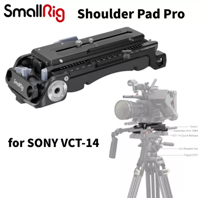 SmallRig QR Shoulder Plate for Sony VCT-14 Tripod Adapter with Rosettes - 2837