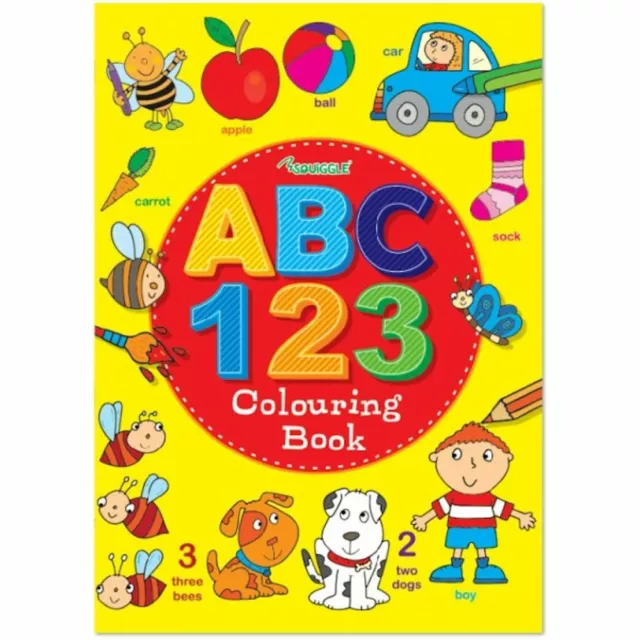 ABC 123 Colouring Book - A4 Kids Childrens Activity Learn To Write Letters Books