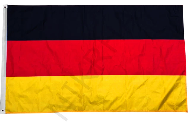 Deutschland Flagge 90 X 150 Cm – Mit Ösen, Wetterfest, Aus 100% Polyester, UV-beständig