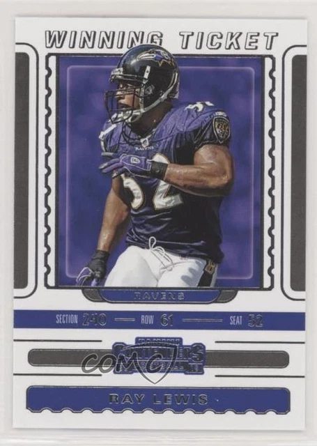 2019 Panini Contenders Winning Tickets Ray Lewis #WT-5 HOF