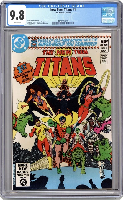 CGC 9.6 New Teen Titans V1 (1980) #2 NEWSSTAND (1st appearance of Deathstroke the Terminator (Slade Wilson). 1st appearance of Trigon in cameo.)