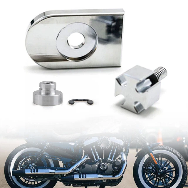 Chrome Cross Rear Seat Bolt Tab Cross Screw Nuts Mount Knob Cover Fit For Harley