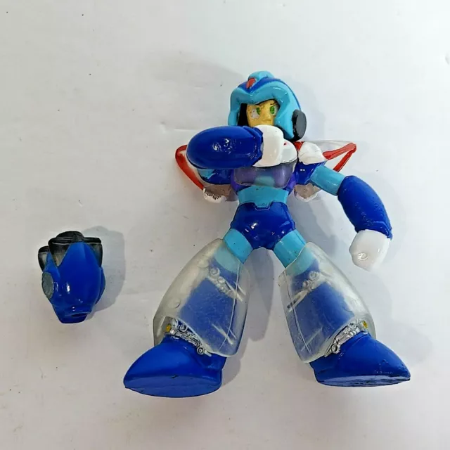 1995 Mega Man Rockman X Mega Mission 2.5" Clear Armor Megaman Figure Gashapon
