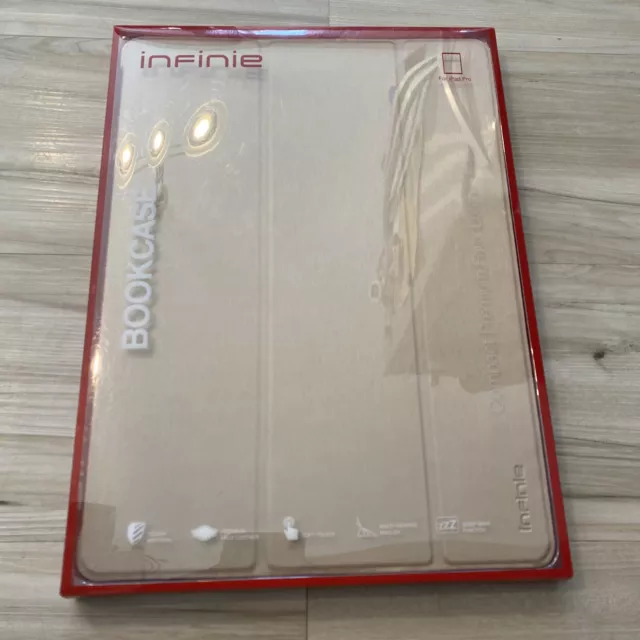 Infinie Bookcase For IP Pro 12.9” 1st/2nd Generation- Gold NEW