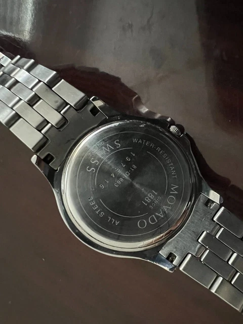 Movado Orologio Svizzero Quadrante Museo Nero Due Toni 81-D1-863 8