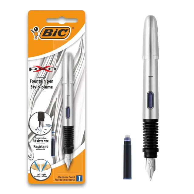 BIC Xpen - Stylo-Plume Rechargeable fourni avec une Cartouche d’Encre Bleue -...