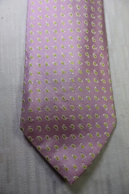 Cravate Altea Milano En Soie Rose à Rayures Rouges - Classique, Fabrication Italie, Neuve !