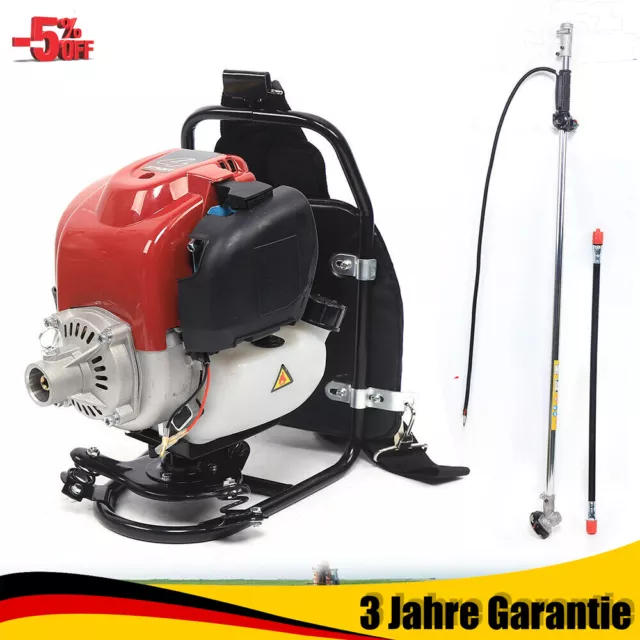 4-Takt Rucksack Benzin Motorsense 3 in 1 Rasentrimmer Freischneider Heckenschere