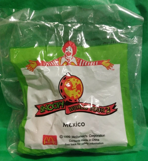 MCDONALD'S 1999 HAPPY meal Toy Snoopy World Tour Mexico New