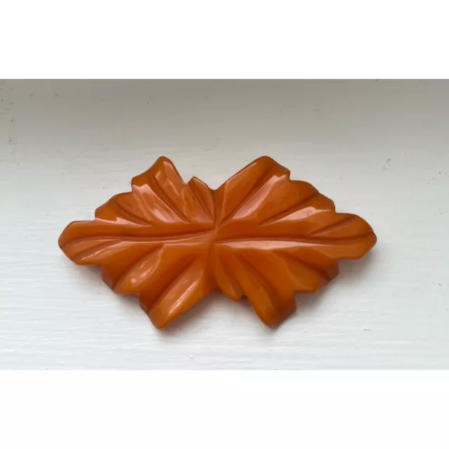 Bakelite Vintage Carved Brooch