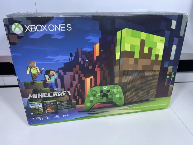 Microsoft Xbox One S Minecraft Limited Edition *REPLACEMENT BOX & INSERT ONLY*