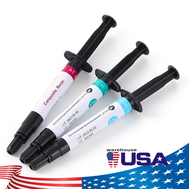 DENTAL LIGHT CURE Nano Flowable Composite Resin Tooth A1 A2 A3 Medium