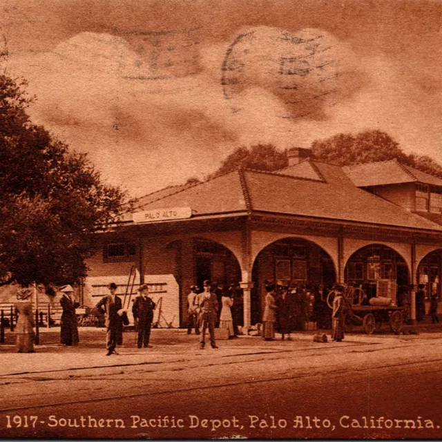 1912 Palo Alto CA Southern Pacific Depot Mitchell Santa Clara County California