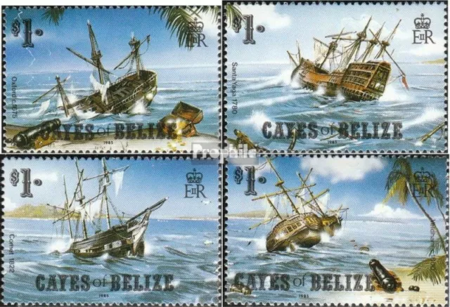 Cayes of belize 26-29 neuf avec gomme originale 1985 épaves