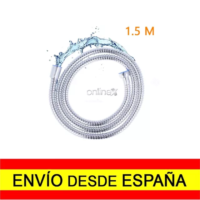 Manguera de Ducha Flexible Acero Inoxidable 1,50 metros EnvÍo 48/72H. a2156